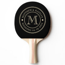 Schwarzes und cremefarbenes Hochzeitsmonogramm