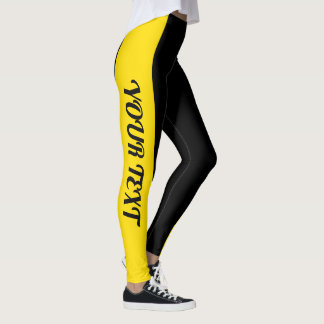 Schwarzes und Gelb Leggings