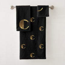 Schwarzes und Gold des Monogramm-C schauen