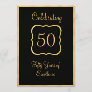 Schwarzes und Gold laden ein Einladung