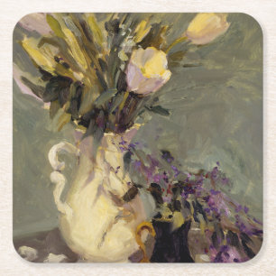 Schwarzes und Gold Rechteckiger Pappuntersetzer