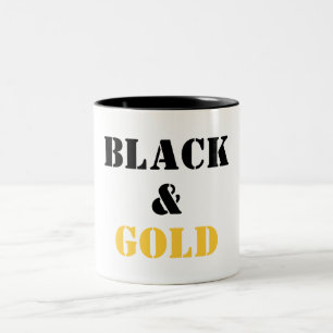 Schwarzes und Gold Zweifarbige Tasse