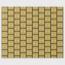 Schwarzes und goldenes Abschluss-Verpackungspapier Geschenkpapier