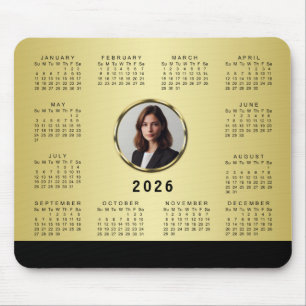 Schwarzes und goldenes Design, Logo oder Foto im g Mousepad