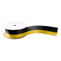 Schwarzes und goldenes Gelb 1,5" weit Satin-Band