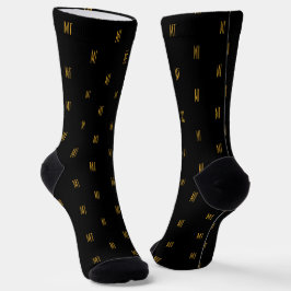 Schwarzes und goldenes minimalistisches modernes I Socken