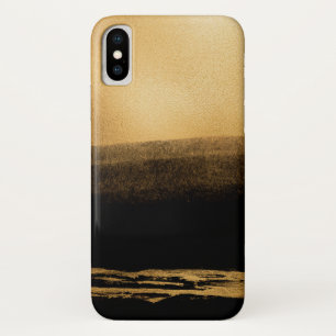 Schwarzes und Goldfolien-Bürsten-Anschlag Case-Mate iPhone Hülle