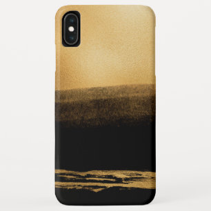 Schwarzes und Goldfolien-Bürsten-Anschlag Case-Mate iPhone Hülle
