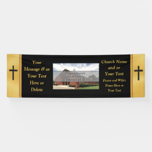 Schwarzes und Goldkundenspezifische Banner