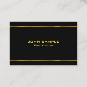 Schwarzes und Goldlicht-modernes bezauberndes Visitenkarte