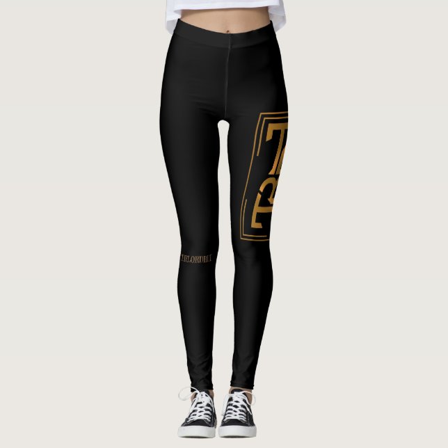 SCHWARZES UND GOLDtb-Leggings Leggings (Vorderseite)