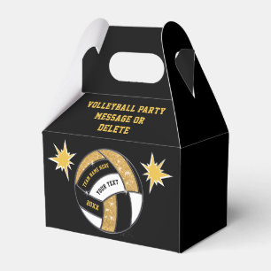 Schwarzes und Goldvolleyball-Gastgeschenke-Kästen Geschenkschachtel