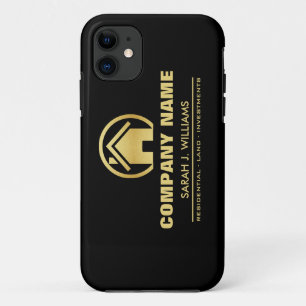 Schwarzes und Goldwirkliches Anwesen Case-Mate iPhone Hülle