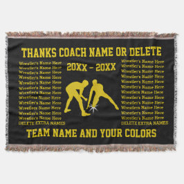 Schwarzes und GoldWrestling-Trainer-Geschenke, Decke