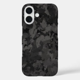Schwarzes und graues abstraktes Grafik-Art-Design iPhone 16 Hülle