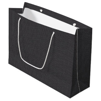 Schwarzes und graues Kohlefasermaterial Große Geschenktüte