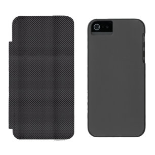 Schwarzes und graues Kohlenstoff-Faser-Polymer Incipio Watson™ iPhone 5 Geldbörsen Hülle