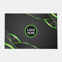 Schwarzes und grünes abstraktes Fluid-Design | Log