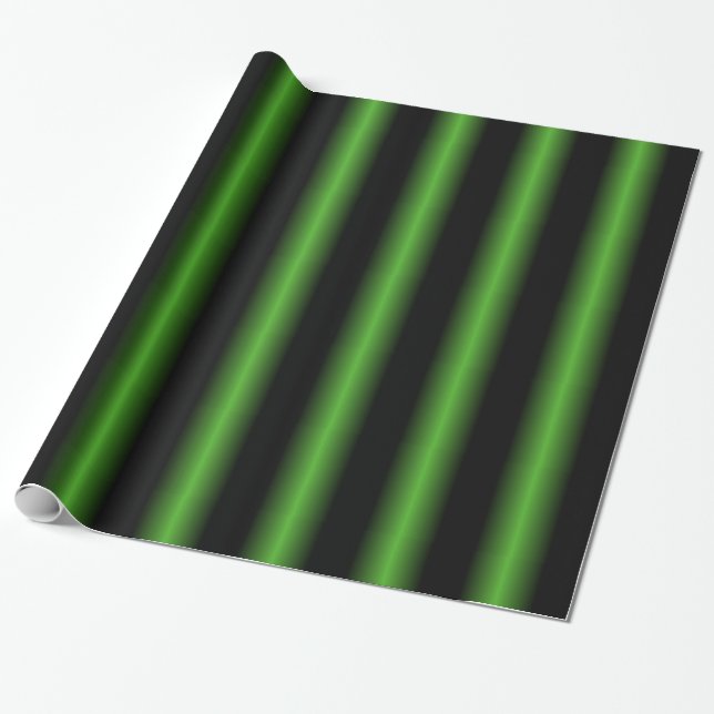 Schwarzes und grünes Papier Geschenkpapier (Ungerollt)