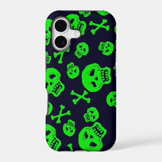 Schwarzes und grünes Totenkopf-Cover für iPhone 5