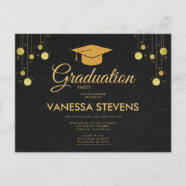 Schwarzes und klassisches Graduierungsoberflächen- Postkarte