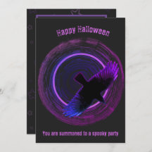 Schwarzes und Lila Crow Halloween
