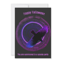 Schwarzes und Lila Crow Halloween