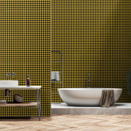 Schwarzes und metallisches goldenes Chevron-Muster Tapete