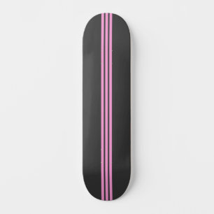 Schwarzes und rosa gestreiftes Skate Deck Skateboard