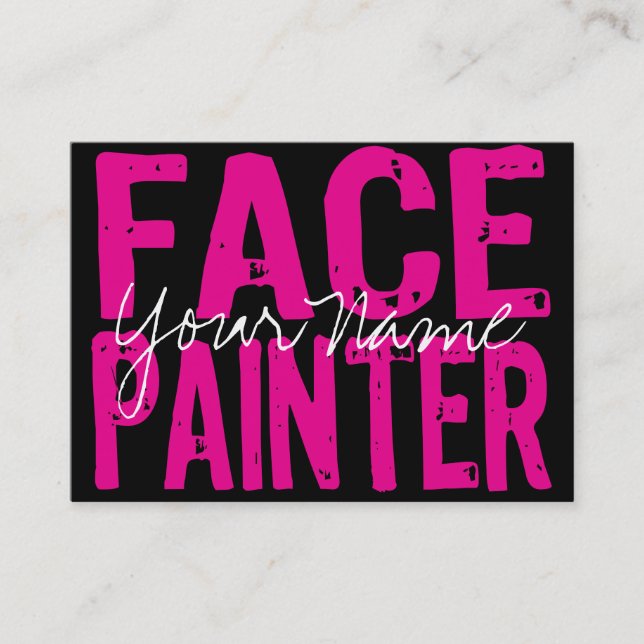 Schwarzes und Rosa Visitenkarte (Vorderseite)