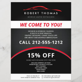 Schwarzes und rotes Auto im Detail, Auto Wash Flye Flyer