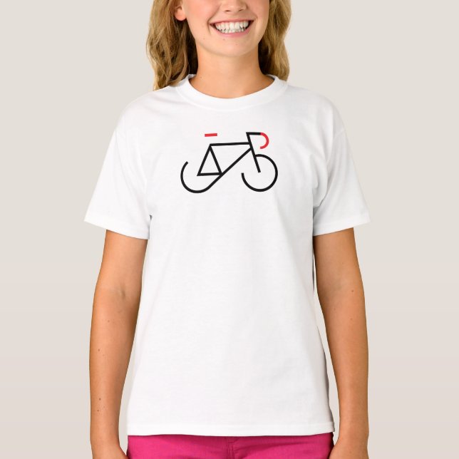 Schwarzes und rotes Fixie T-Shirt (Vorderseite)