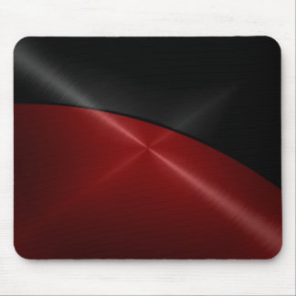 Schwarzes und rotes glänzendes Edelstahl-Metall Mousepad