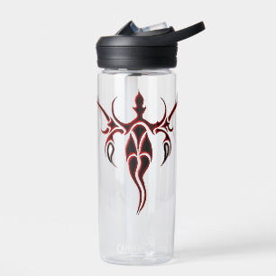 Schwarzes und rotes verziertes Stammes-Elefanten-M Trinkflasche