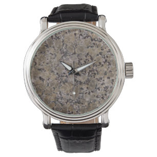 Schwarzes und TAN-Granit Armbanduhr
