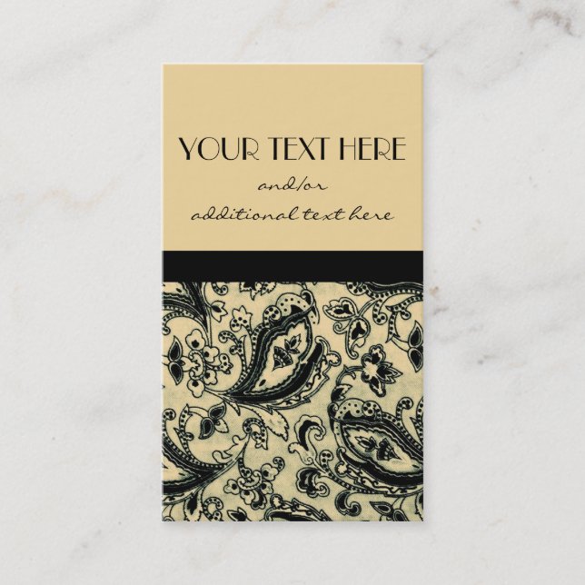 Schwarzes und TAN Visitenkarte (Vorderseite)