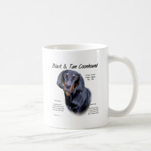 Schwarzes und TANcoonhound-Geschichtsentwurf Kaffeetasse