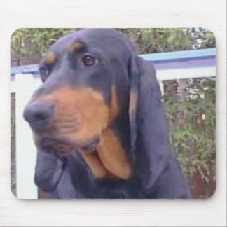 Schwarzes und TANCoonhound Mousepad