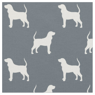 Schwarzes und TANcoonhound-Silhouette-Muster Stoff