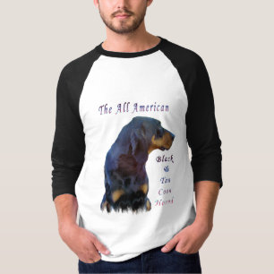 Schwarzes und TANCoonhound T-Shirt