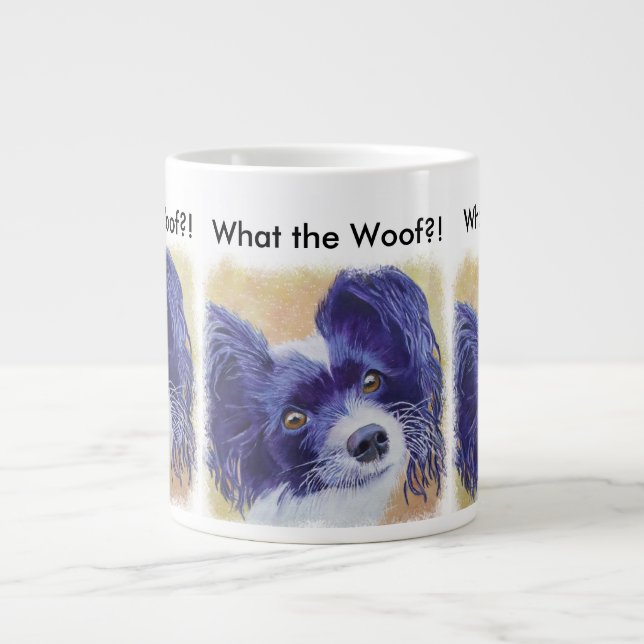 SCHWARZES UND WEISES PAPILLON Jumbo-Tasse (Vorderseite)