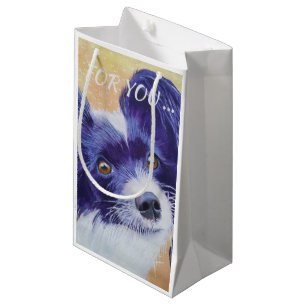 SCHWARZES UND WEISES PAPILLON KLEINE GESCHENKTÜTE