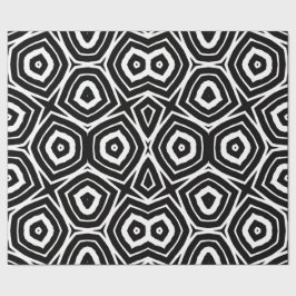 Schwarzes und weißes abstraktes geometrisches Must Geschenkpapier