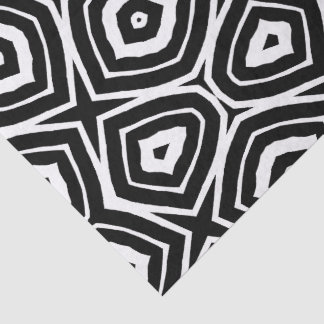 Schwarzes und weißes abstraktes geometrisches Must Seidenpapier