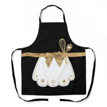 Schwarzes und weißes Fake Schürze Backwaren