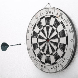 Schwarzes und weißes Marmor-Klassiker-Design mit i Dartscheibe