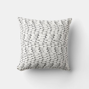 Schwarzes und weißes minimalistisches Boho-Pfeilmu Kissen