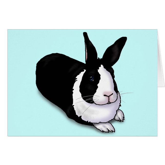 Schwarzes und weißes Rabbit (Vorderseite (Horizontal))