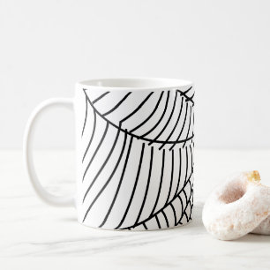 Schwarzes und weißes Spinnennetz Kaffeetasse