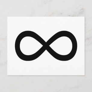Schwarzes Unendlichkeitssymbol Postkarte